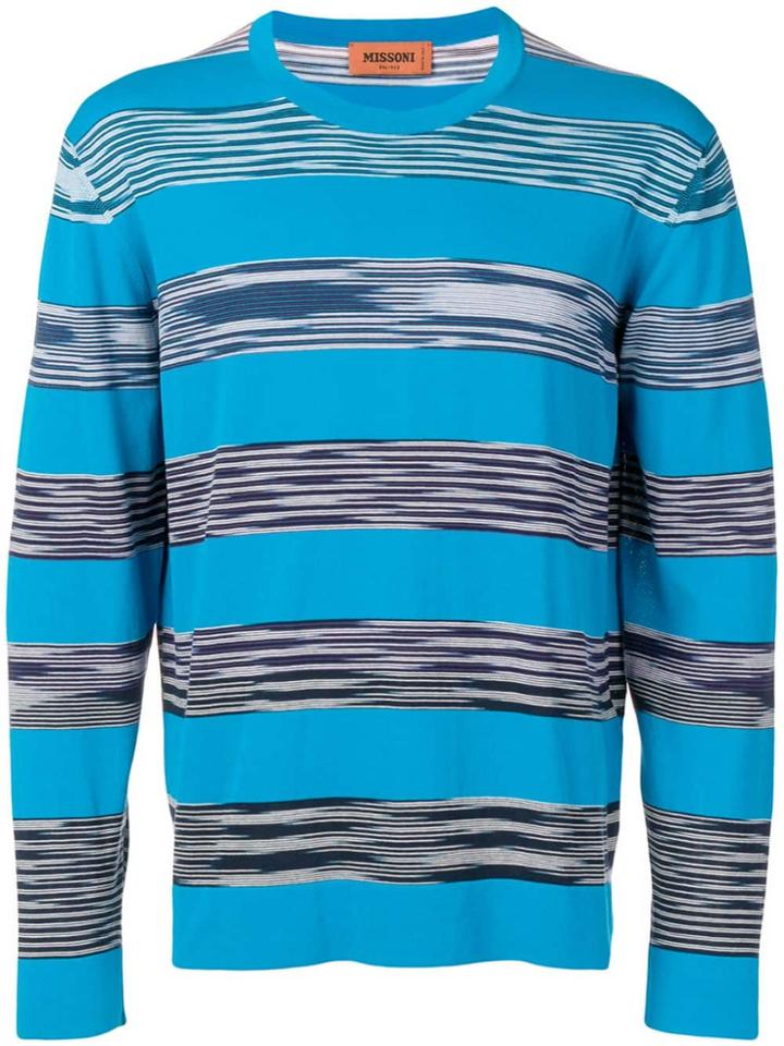 Missoni Multicoloured Striped Jumper - Blue