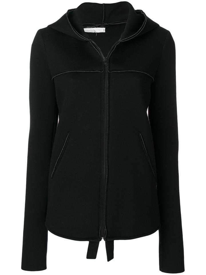 Nostra Santissima Stitch Detail Hooded Jacket - Black