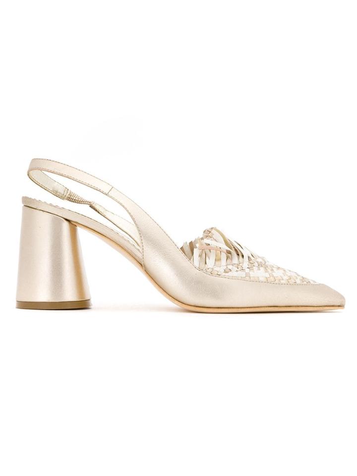 Sarah Chofakian Slingback Pumps - Gold