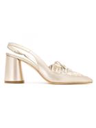 Sarah Chofakian Slingback Pumps - Gold