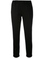 Fabiana Filippi - Elasticated Trousers - Women - Cotton/polyester/spandex/elastane - 46, Black, Cotton/polyester/spandex/elastane