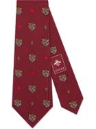 Gucci Tigers Pattern Silk Tie - Red