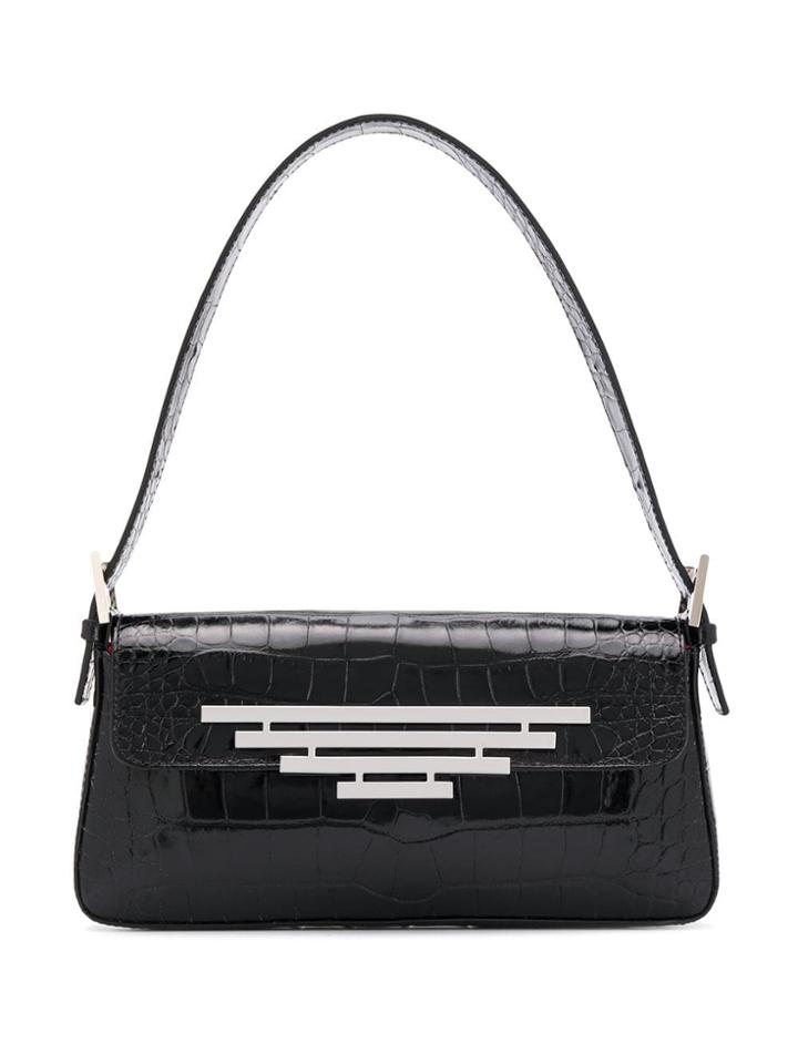 Dorateymur Crocodile Embossed Tote Bag - Black