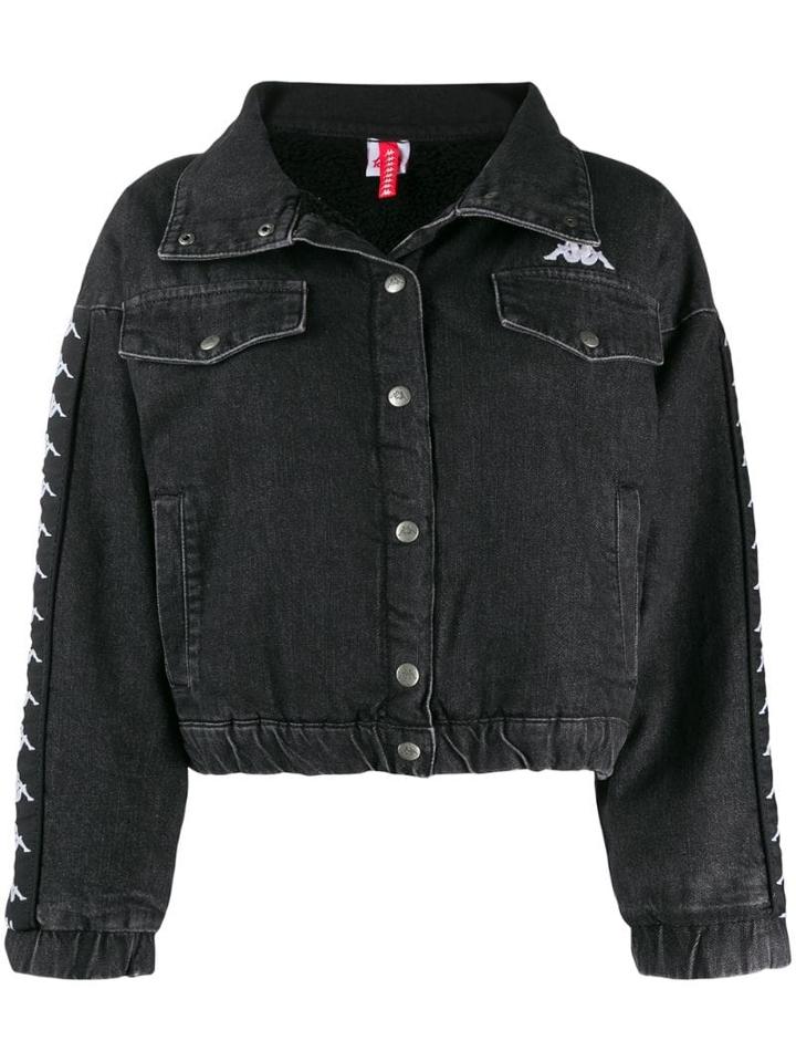 Kappa Logo Tape Denim Jacket - Black