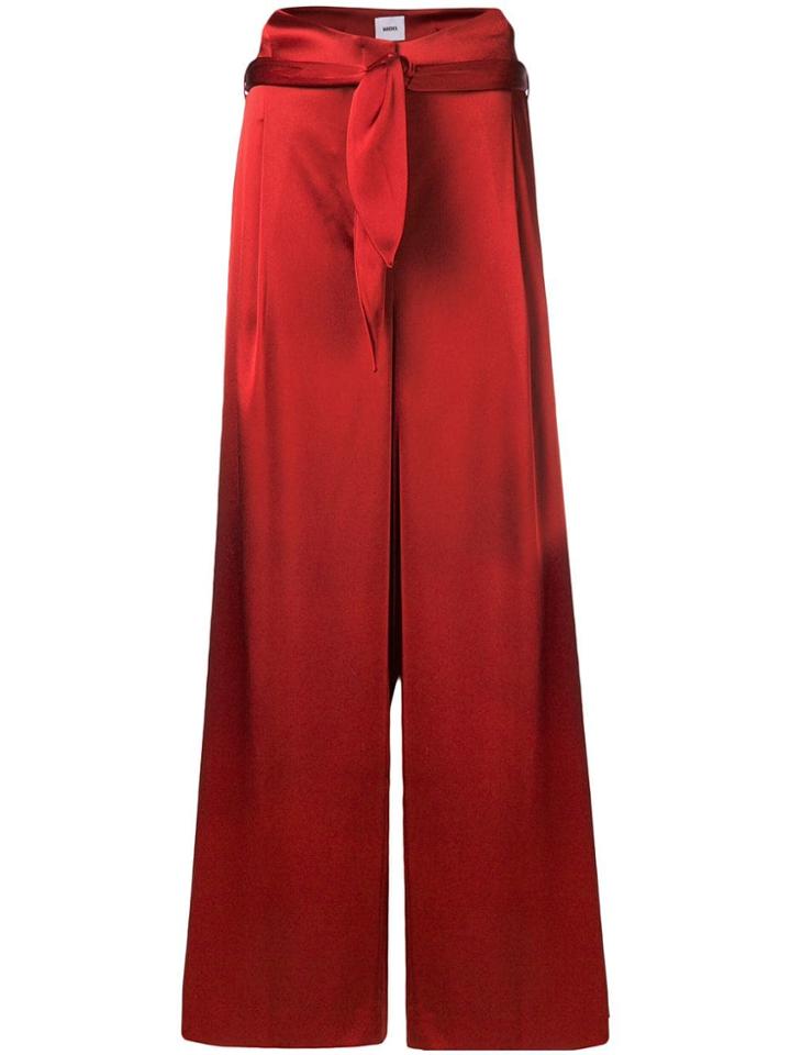 Nanushka Satin Palazzo Trousers - Red