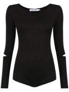 Gloria Coelho Long Sleeves Knit Bodysuit - Black