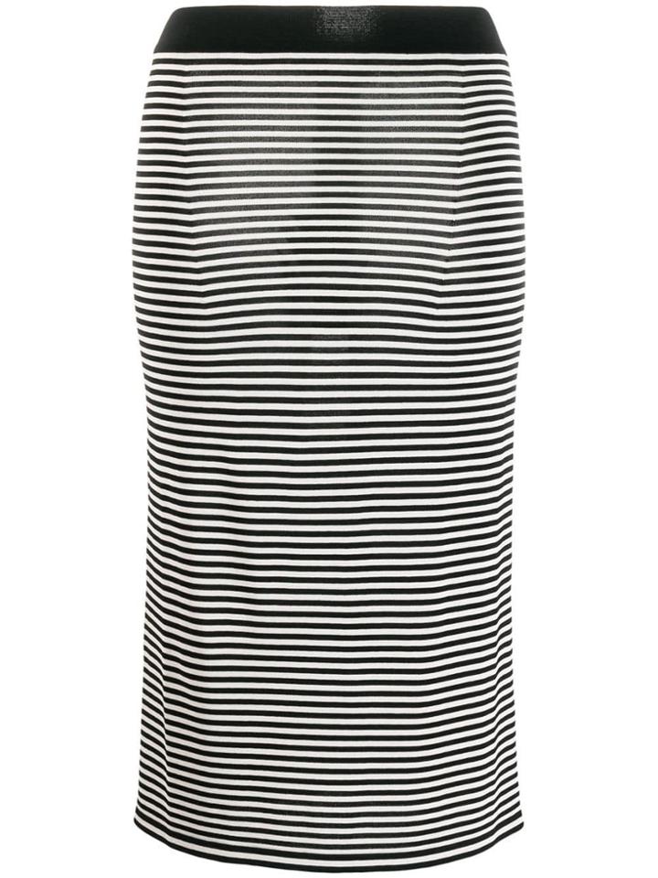 's Max Mara Striped Pencil Skirt - Blue