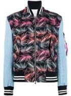 Forte Forte Palm-print Bomber Jacket, Women's, Size: 40, Bamboo/cotton/polyester