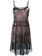 Twin-set Fitted Lingerie Lace Dress - Black