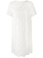 Chloé Guipure Lace Shift Dress - White