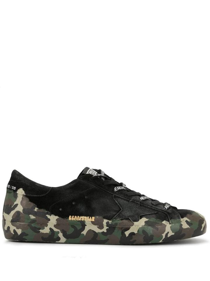 Golden Goose Superstar Camouflage Print Sneakers - Black