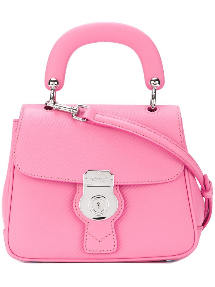 Burberry Dk88 Top Handle Bag - Pink & Purple