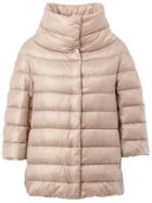 Herno Cropped Sleeves Padded Jacket - Nude & Neutrals