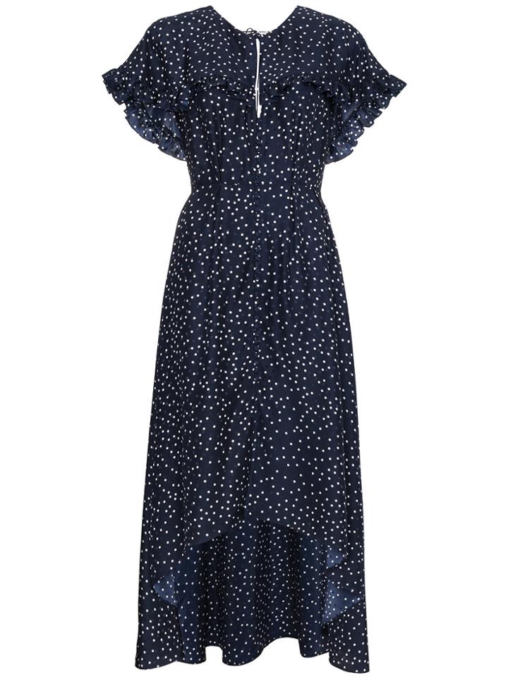 Magda Butrym Silk Polka Dot Avola Dress - Blue