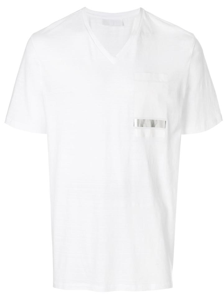 Neil Barrett Block Stripe V-neck Shirt - White