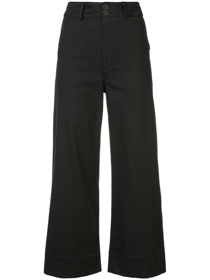 Apiece Apart Flared Cropped Trousers - Black