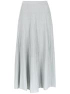 Nk Collection Midi Knitted Skirt - Grey