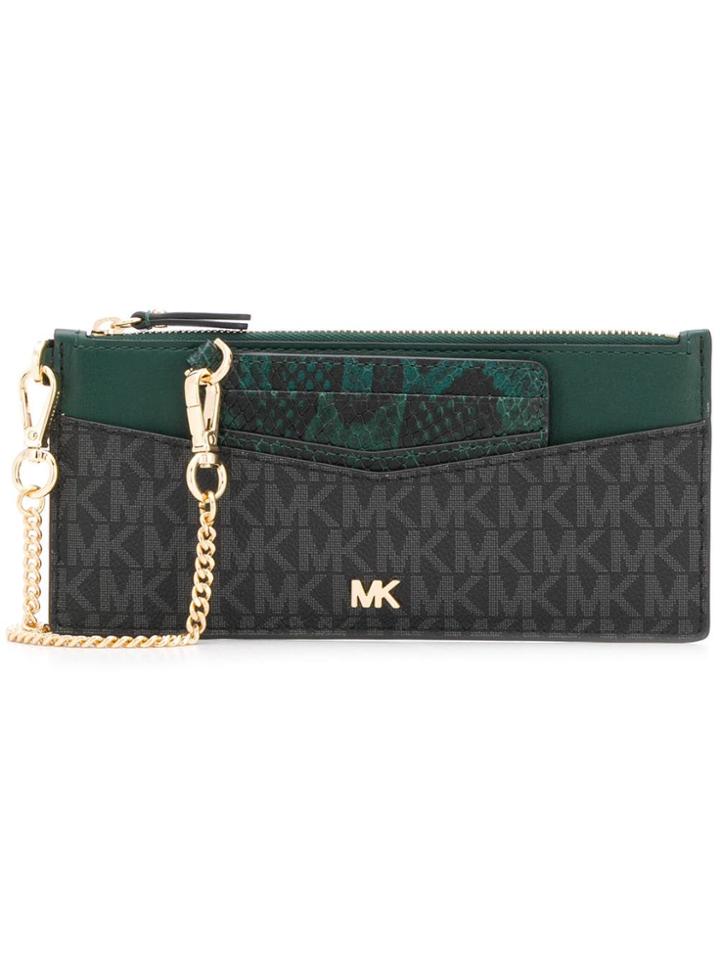 Michael Michael Kors Monogram Zipped Wallet - Black