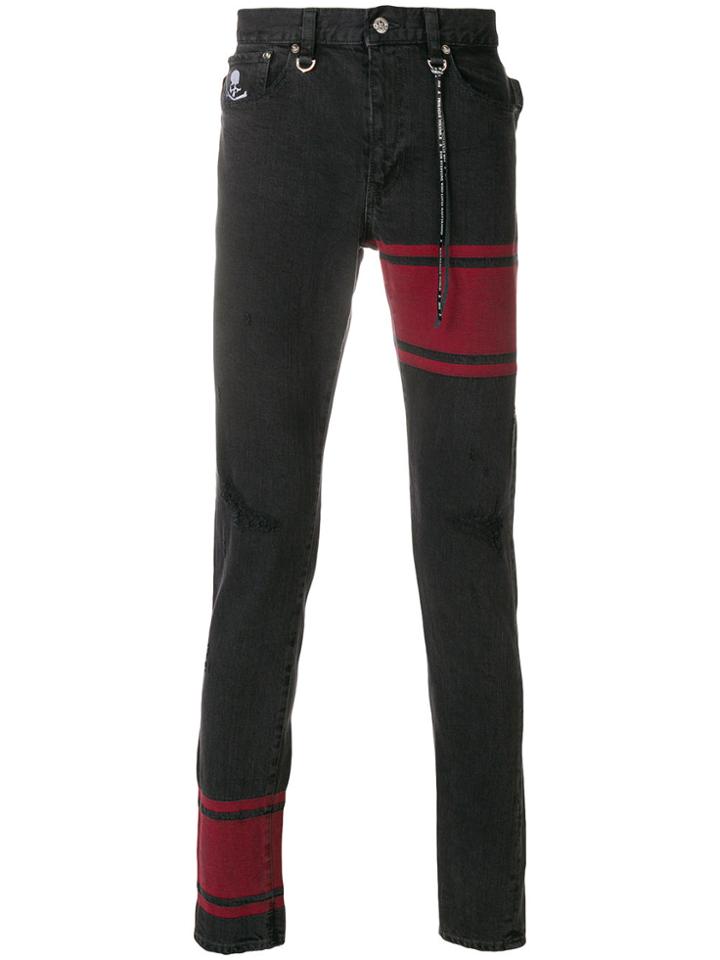 Mastermind Japan Skull Distressed Jeans - Black