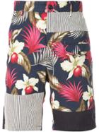 Engineered Garments Hawaiian Floral Java Print Shorts - Blue