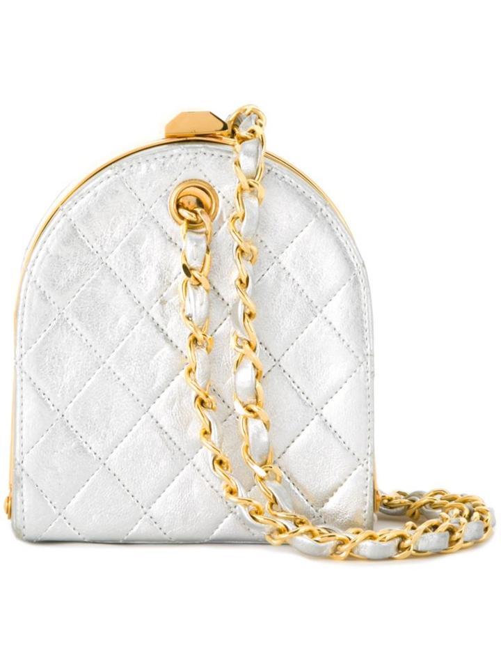 Chanel Vintage Quilted Metallic Clutch