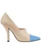 Fendi Pointed Two-tone Pumps - Nude & Neutrals
