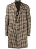 Tagliatore Plaid Coat - Neutrals