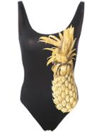 Onia Kelly Pineapple Print Swimsuit - Black