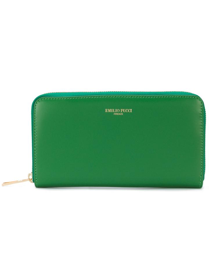 Emilio Pucci Zip Around Continental Wallet - Green