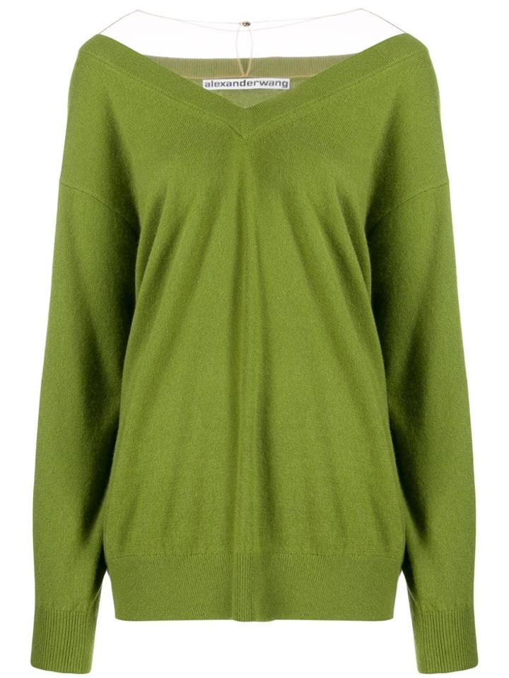 Alexander Wang V-neck Sweater - Green