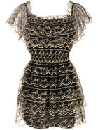 Alice Mccall Satellite Of Love Lace Mini Dress - Black
