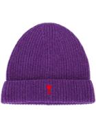 Ami Alexandre Mattiussi Ami De Coeur Beanie - Pink & Purple