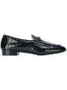 Giuseppe Zanotti Design Croc-effect Loafers - Black