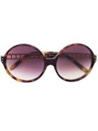 Linda Farrow Oversized Sunglasses, Women's, Brown, Acetate