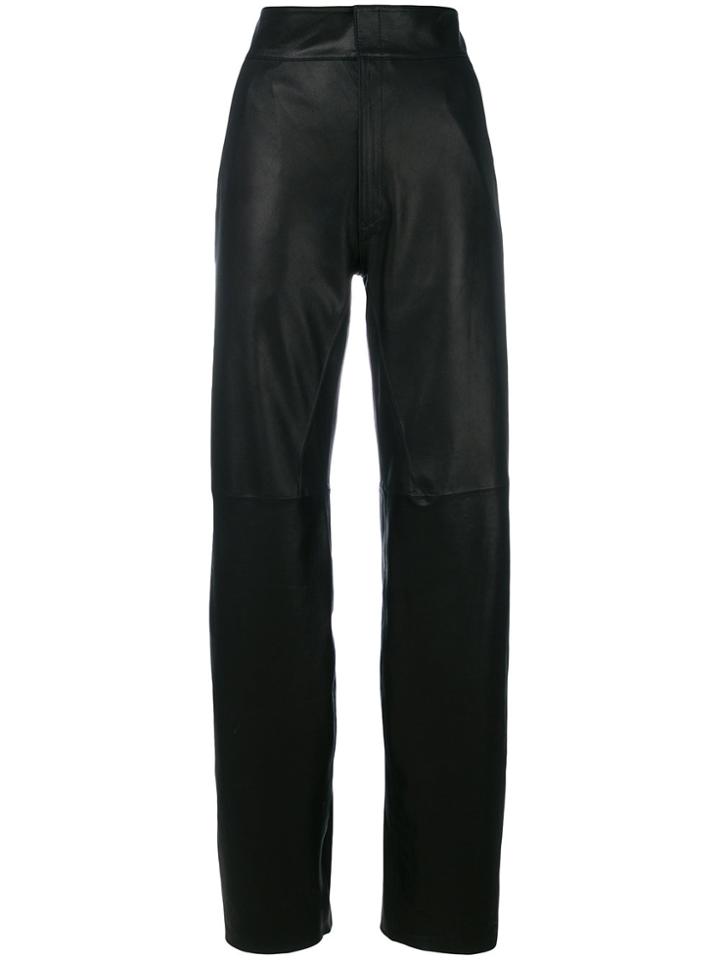 Vanderwilt High Rise Leather Trousers - Black