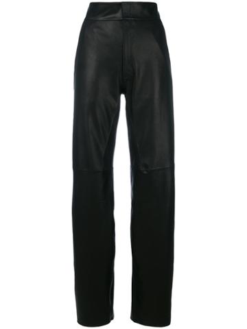 Vanderwilt High Rise Leather Trousers - Black