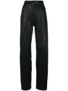 Vanderwilt High Rise Leather Trousers - Black