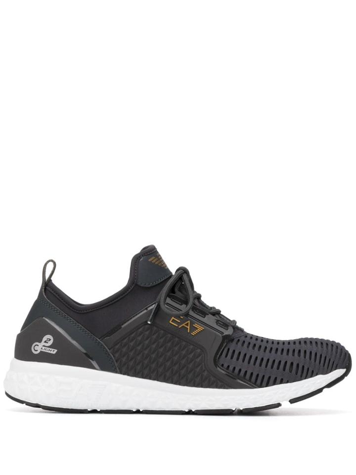 Ea7 Emporio Armani Panelled Sneakers - Grey