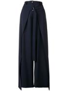 Aalto Drape Wide-leg Trousers - Blue