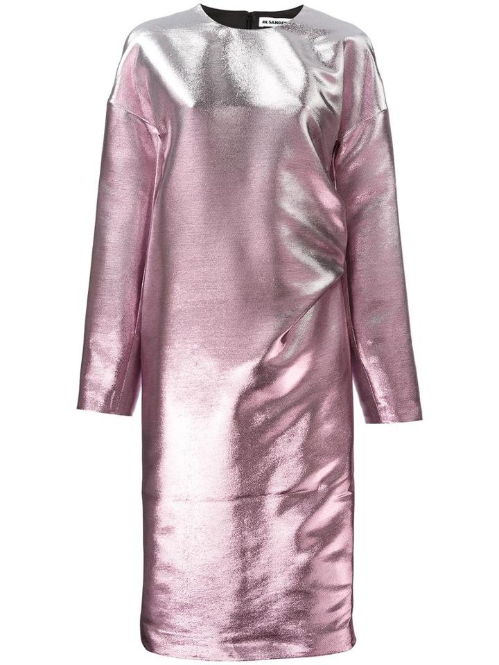 Jil Sander 'lurex' Dress, Women's, Size: 36, Pink/purple, Acetate/cotton/polyester/cupro