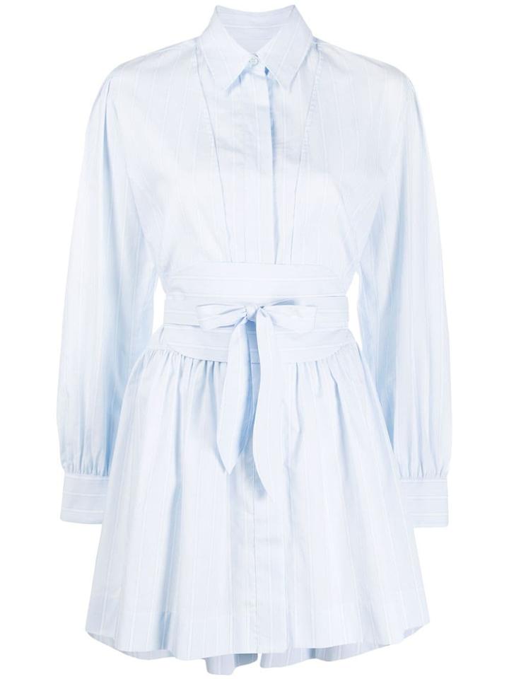 Alexa Chung Full Shape Striped Shirt Dress - Blue