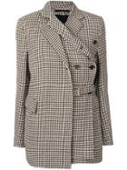 Rokh Short Houndstooth Coat - Neutrals