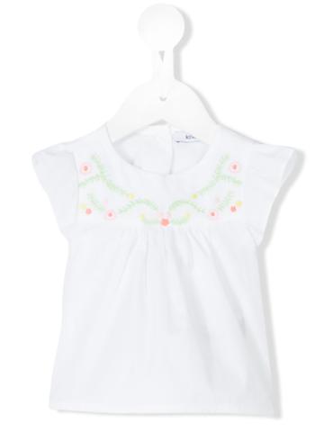 Knot - Poplin Embroidered Chambre Top - Kids - Cotton - 1 Mth, White