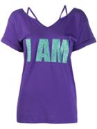 Marc Ellis Glitter Print T-shirt - Purple