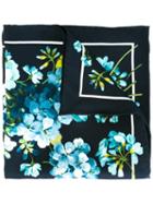 Gucci Floral Pattern Pocket Square, Men's, Blue, Silk