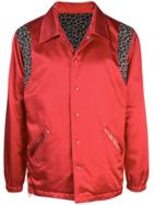 Just Don Reversible Varsity Jacket - Red