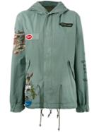 Mr & Mrs Italy Patched Hooded Coat, Women's, Size: Small, Green, Cotton/glass