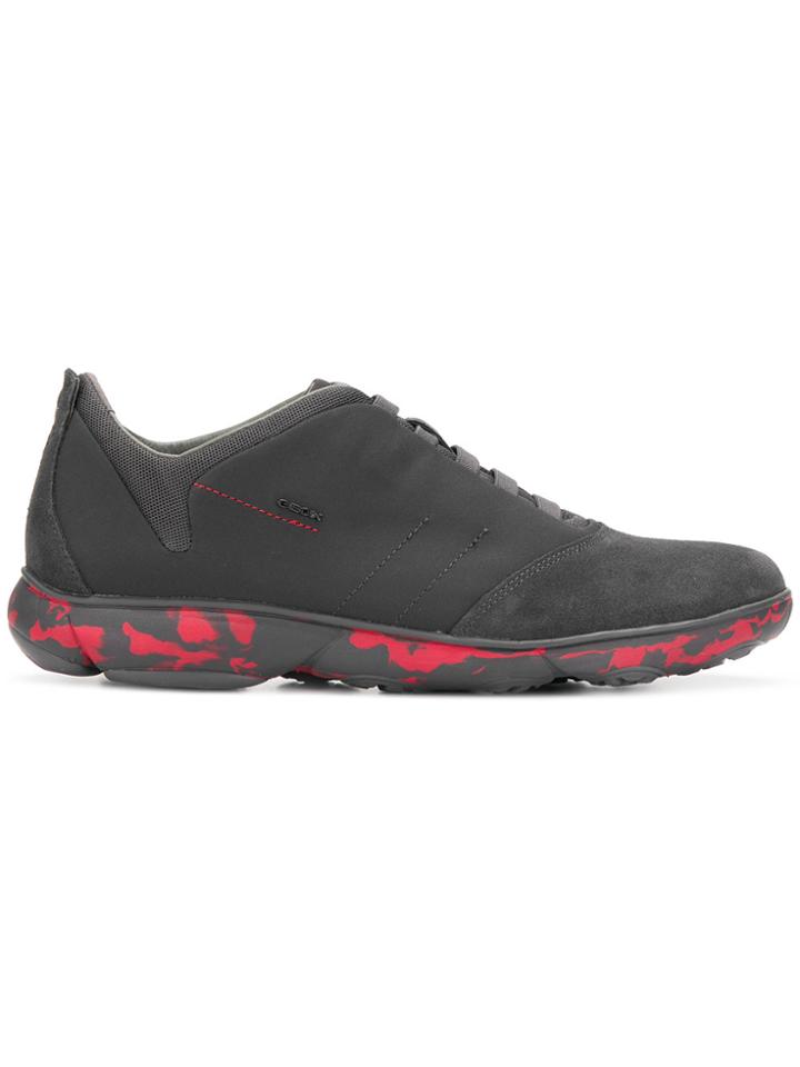 Geox Tactel Paint Printed Sneakers - Grey