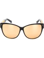 Linda Farrow '411' Sunglasses - Black