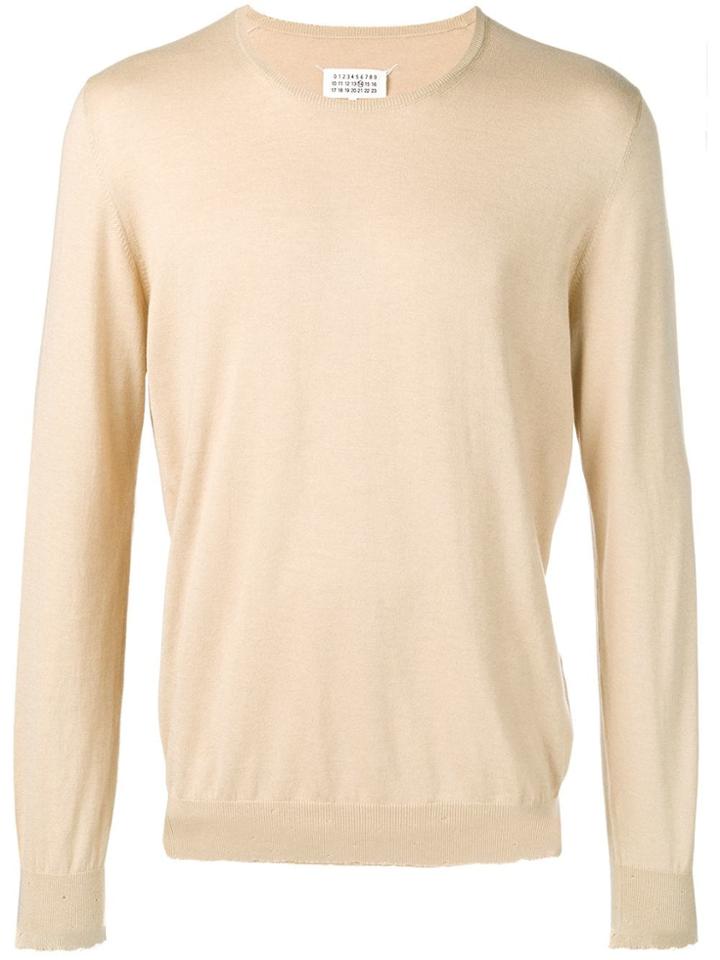 Maison Margiela Distressed Details Jumper - Neutrals
